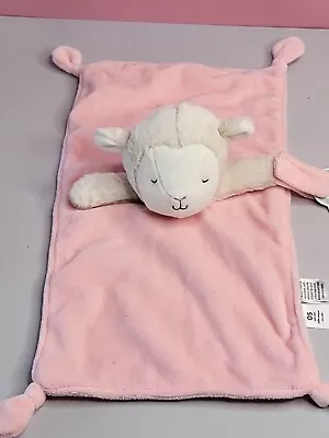 16”x8”Carters Pink/White Lamb Sheep Security Cuddle Blanket Pacifier Holder • $10.50