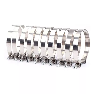 10 X 4  Inch Stainless Steel T-Bolt Clamp Turbo Coupler Intake Piping TBOLT Pipe • $17.49