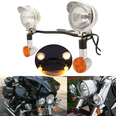$79.99 • Buy Passing Spot Fog Turn Signals Light Bar Kit For Yamaha V Star 250 650 950 1300
