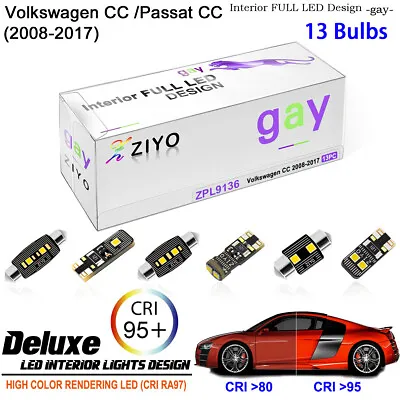 13pc LED Interior Light Upgrade For VW CC Passat CC 2008-2017 White Light Bulbs • $20.58