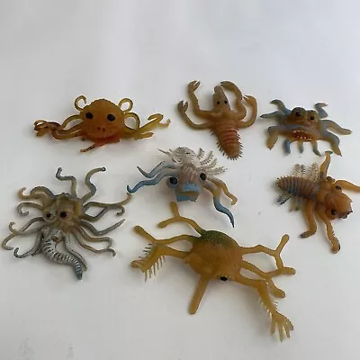 Lot Of 7 Slurfies Rubber Uglies Jiggler Vintage Toys Sea Creatures Etc • $50.14