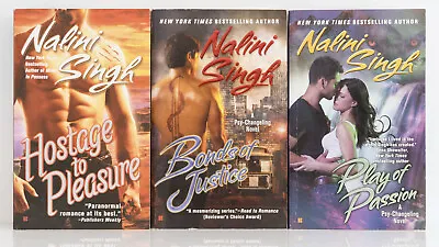 NALINI SINGH Psy-Changeling Hostage To Pleasure Bonds Of Justice Play Of Passion • £10.99