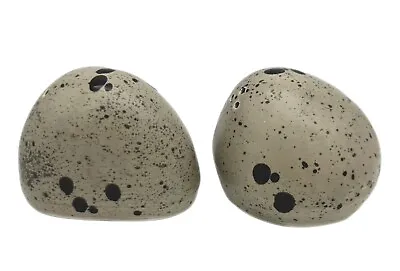 Vintage Ceramic Stone Rock Gray Salt And Pepper Shakers • $13.99