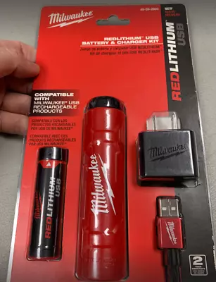 RedLithium USB & Battery Charger Kit Milwaukee Electric Tools MLW48-59-2003 • $60.04
