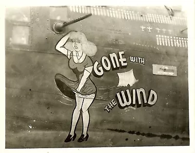 Org. Nose Art Photo: B-24 Bomber  GONE WITH THE WIND !!! • $12.50