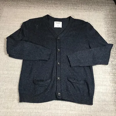 Abercrombie Fitch Sweater Mens 2XL XXL Cardigan Wool Blend Navy Moose Preppy • $48.88