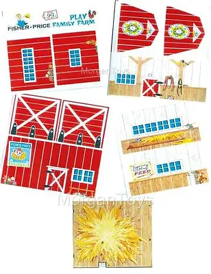 FISHER-PRICE #915 FARM BARN REPLACEMENT LITHOS Little People Play Family  • $19.99