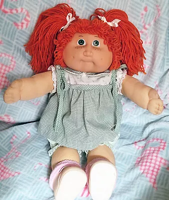 VTG-1984-Cabbage Patch Kid-JESMAR-Girl Red Hair Green Eyes HM #2 Freckles • $119.99