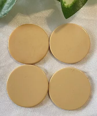 4 Vintage TiNY 7/8” Miniature Cream Corn Bakelite Poker Chips 🔥 • $5