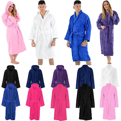 Luxury Egyptian Cotton Bath Robe Towelling Dressing Gown Velour Terry Towel Soft • £16.99