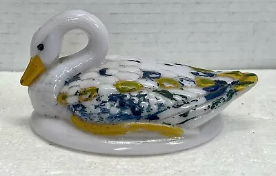 Vintage Imperial Glass Milk Glass Swan On Nest Covered Trinket Dish LID ONLY • $19.99