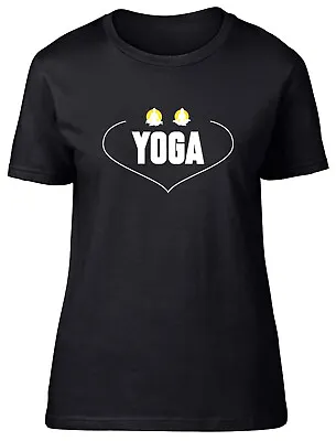 Love Yoga Fitted Womens Ladies T Shirt • £8.99