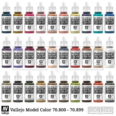 £4.10 • Buy Vallejo Model Color Paints Acrylic War Colours 17ml Bottle 70.800 To 70.999
