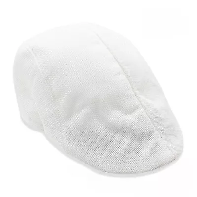 100% Flax Gatsby Cap Mens Ivy Hat Golf Driving Summer Sun Flat Cabbie Newsboy US • $8.98