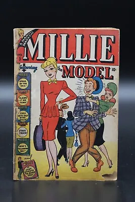 Millie The Model (1945) #5 Ken Bald? Mike Sekowsky? Timely Rare Incomplete Poor • $48