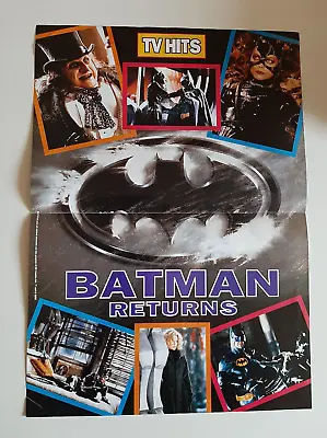 Batman Returns Poster Orignal Vintage From TV Hits Magazine • $20