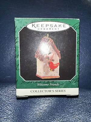 1998 Hallmark Keepsake Miniature Ornament - Welcome Friends - Birdhouse Cardinal • $9.99