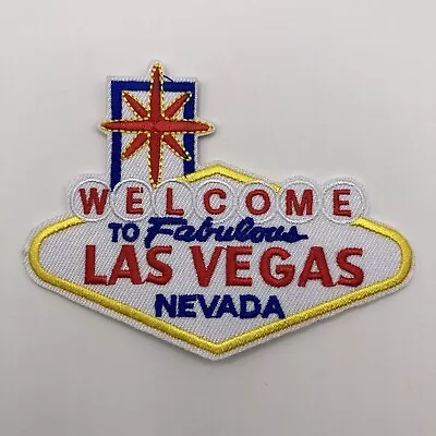 WELCOME TO FABULOUS LAS VEGAS IRON ON PATCH Embroidered Famous Nevada Sign • $3.99