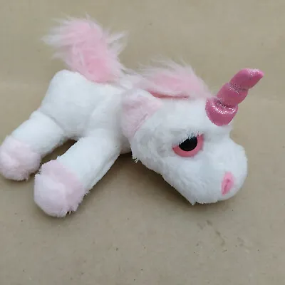 SUKI Lil Peepers Unicorn BELLA Plush Soft Toy White Pink Approx 7  Long • £8.99