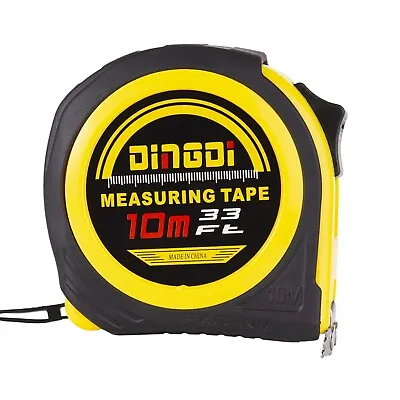 33 Ft Tape Measure With Overmold And Wireform Belt Clip Metric And Inches USA • $11.39