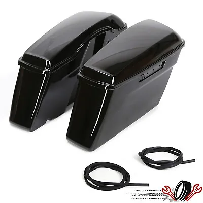 Painted Hard Saddle Bags For Harley Touring Road King Street Glide 2014-2023 • $102