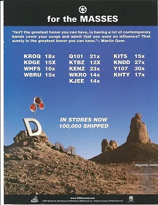 DEPECHE MODE Rare VINTAGE 1998 PROMO TRADE AD Poster For Tribute CD MINT USA • $51.09