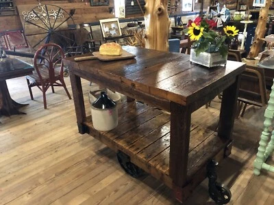 $850 • Buy Antique Lineberry Cart Kitchen Island