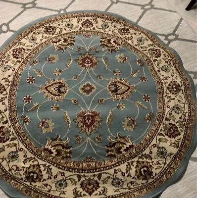 Circle Rug With A Big One Blue • $50