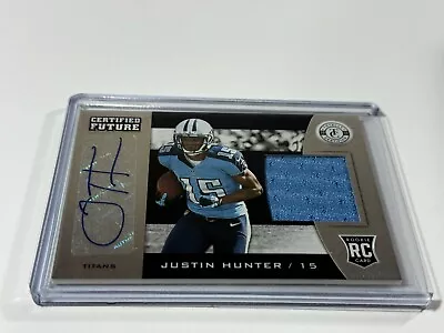 Totally Certified Future Signature Materials Justin Hunter Rookie Auto RC /149 • $5.99