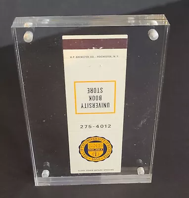 UNIVERSITY Of ROCHESTER VTG Matchbook In ACRYLIC Magnetic Photo Frame 3.5  X 5  • $21