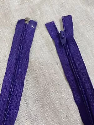 New Original YKK 65cm Nylon Dress/Jacket/Bags Zip Purple Open End Size 5 • $7.20