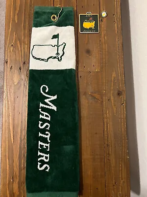 Masters Golf Towel With Golf Bag Tag And Masters  Collection Pin Augusta Georgia • $199.99