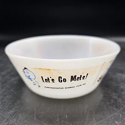 1964 Mr. Met Cereal Bowl Milk Glass Federal • $72