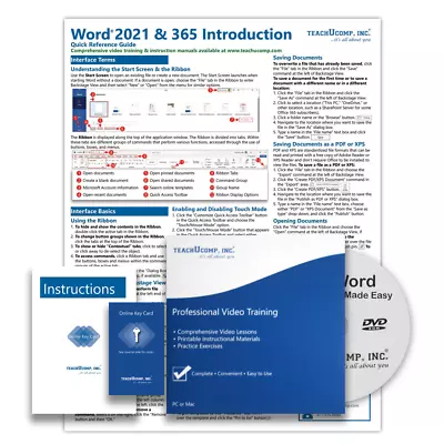 WORD For Microsoft 365 DELUXE Training Tutorial Course & Reference Guide • $40