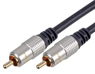 £9.99 • Buy Subwoofer Cable RG59 RCA Single Phono Quality Lead For Audio Or Composite Video