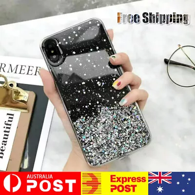 Ultra-thin Soft Cover Bling Glitter Case Black For IPhone 11 Pro Max Xs/Xr 7 8 6 • $5.70