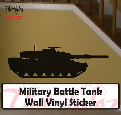Military Battle Tank Wall Vinyl Sticker • $46.20
