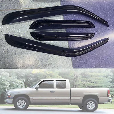 For 99-06 Chevy Silverado Sierra Extended Cab Window Visors Rain Sun Guard Smok* • $29.99