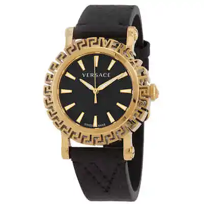 Versace Greca Glam Quartz Black Dial Men's Watch VE6D00223 • $383.90