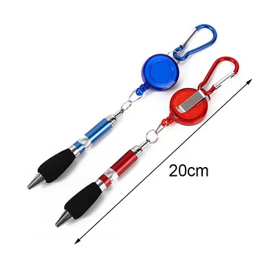 Buckle Ring Lanyard Stationery Retractable Key Chain Ballpoint Pen • £5.20