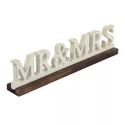 Vintage Mr And Mrs Sign For Wedding Table 16  Distressed White Wedding Signs For • $23.37