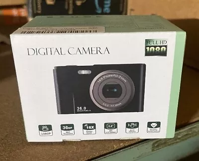 Digital Camera 1080P Full HD Compact Camera 36MP Vlogging Camera With 16X Zoom • $19.99