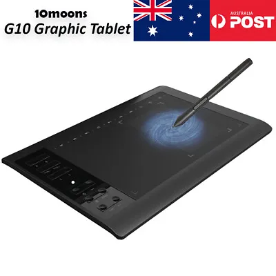 $59.99 • Buy 10moons G10 Digital Graphic Pen Drawing Tablet Board 8192 Levels Painting Kit AU