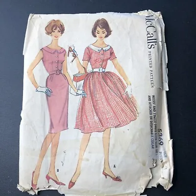 Rare Vintage 1960’s McCalls Dress Sewing Patterns Full And Straight Fashion • $10