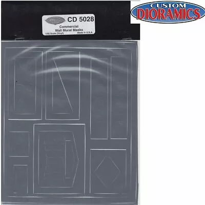 Custom Dioramics 5028 Commercial Wall Mural Masks 1/35 Scale Model Accessories • £10.95