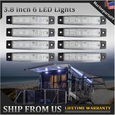 $13.41 • Buy 8x White 3.8  RV Motorhome Trailer Interior & Exterior LED Lights Ladder Light
