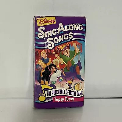 Disney Sing Along Songs Topsy Turvy Hunchback Of Notre Dame (VHS 1996) Classic • $6.39