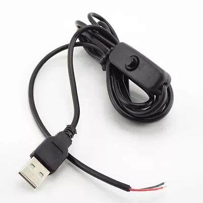 $4.06 • Buy LED Light Strip USB Connector Cable With On/Off Adapter 2m Power Extension Wire
