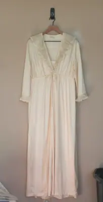 Vintage JC Penney Nightgown Robe Peignoir Set Ivory Womens Size Large • $59.99