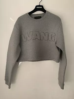 H&M Alexander Wang Jumper Grey Cropped Scuba Neoprene Size M • $120